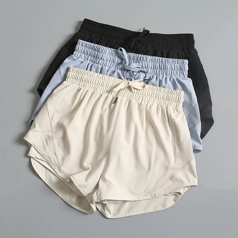 

2026 Womens Fitness Running Shorts Breathable Quick Dry Anti Exposure Summer Cross Border Exercise Sport Lightweight Short Pants