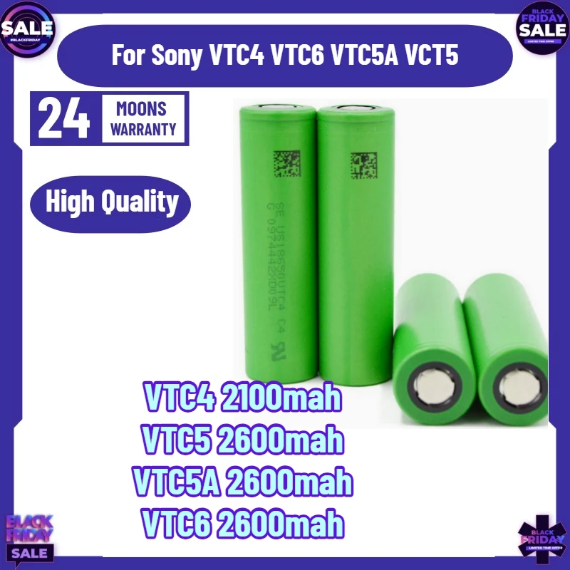 SWZY 5PCS 18650 Rechargeable Lithium Battery 18650  for Sony VTC4 VTC6 VTC5A VCT5 Power Lithium Battery