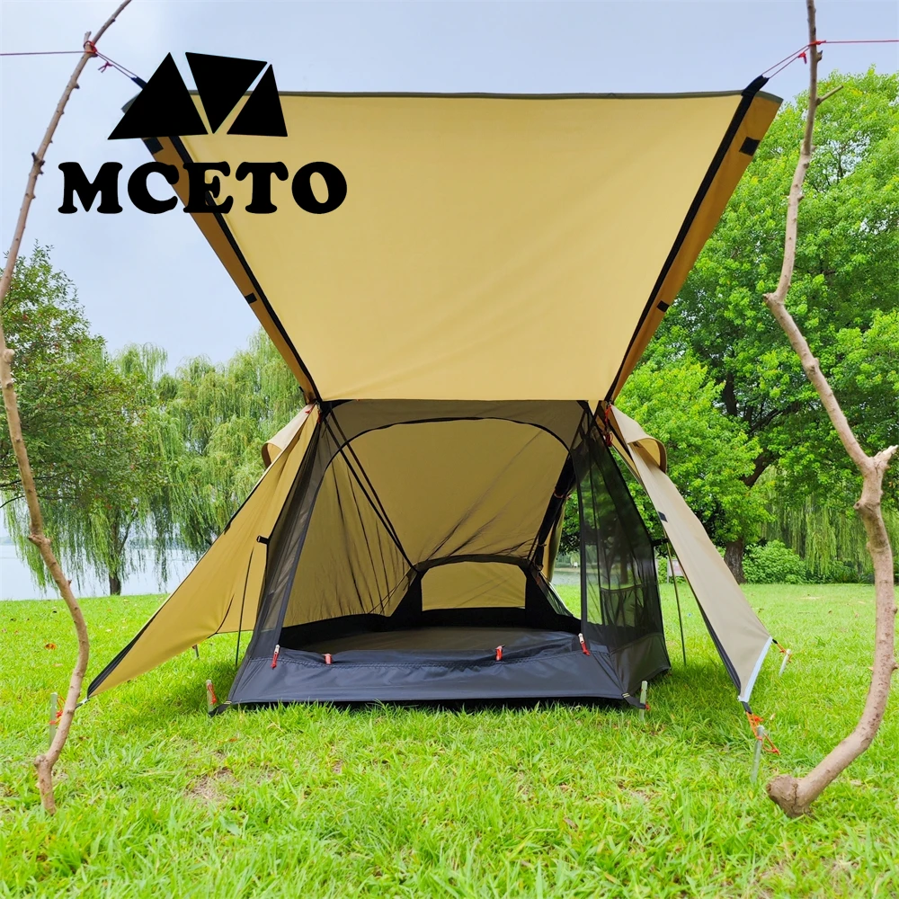 MCETO Backpacking Tent 2 Person Ultralight Tunnel Hiking Camping Double Layer Polyester Canopy image 2