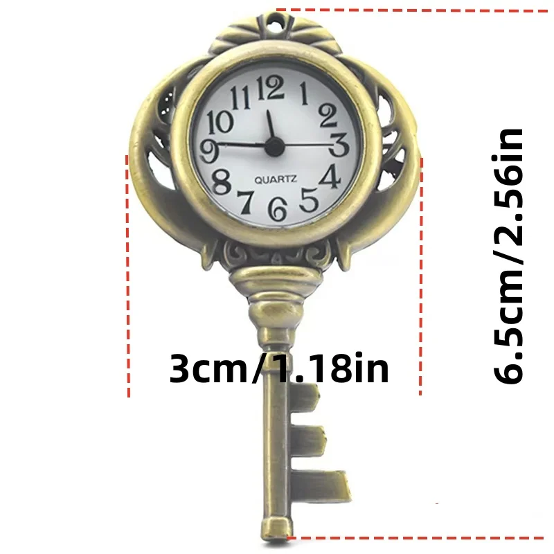 الرجعية البرونزية Steampunk مفتاح كوارتز ساعة الجيب قلادة قلادة ساعة سلسلة الرجال والنساء سلسلة هدية #6
