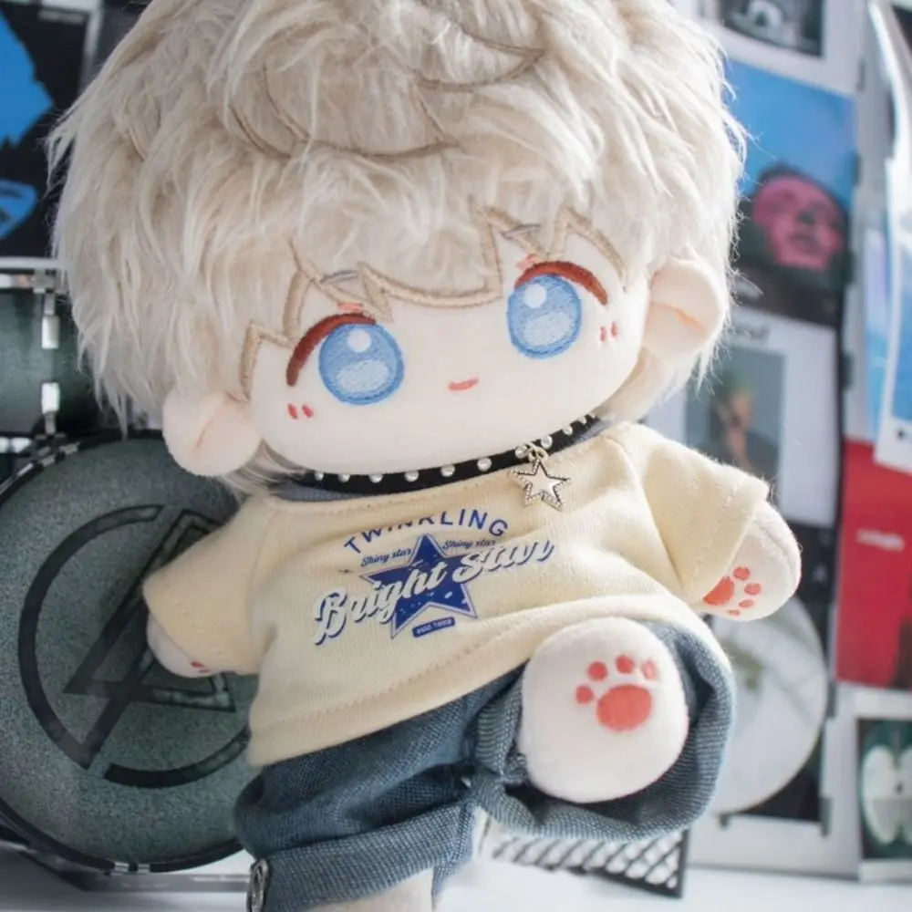 Lovely 20CM Cotton Doll Clothes Costume Change Game Casual T-shirt Shorts Necklace Set Dress up DIY Doll Accessories Kids Toys