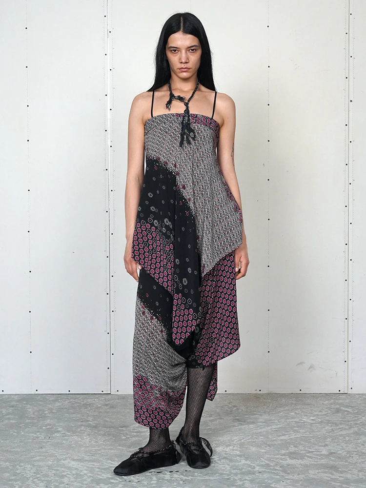 

PICALME Шелковый топ с принтом и завязками, универсальный, без бретелек, женская мода, лето 2024