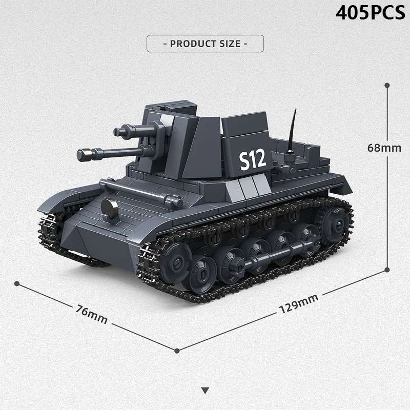 Tweede Wereldoorlog Tankserie A13MK.I Kruisertank MK III Bouwstenen SdKfz 101 Panzer I Lichte Tank Model Speelgoed voor Kinderen Cadeaus
