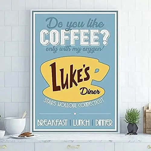 Nostalgia Decorative Signs Gilmore Girls Classic Decoration Lukes Diner Fun Saying Metal Tin Sign Antique Plaque Rustic Poster B