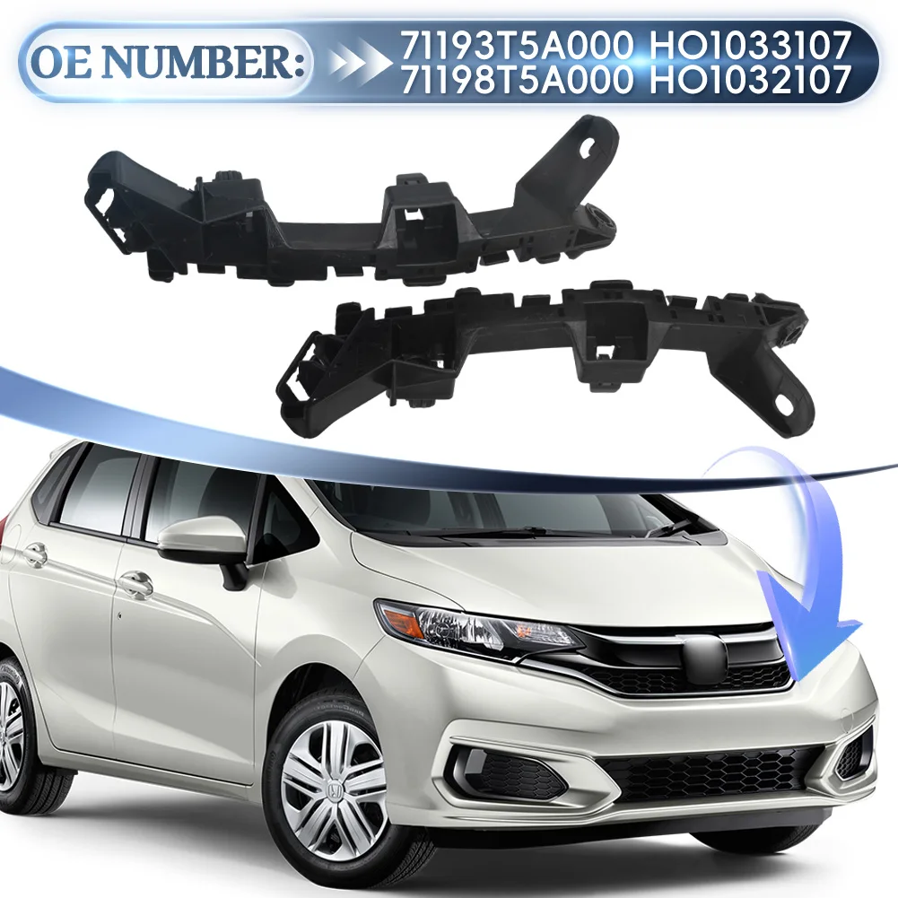 For Honda Fit 2015-2019 Pair Front Bumper Retainer Mounting Brackets Set OEM 71193T5A000 HO1033107 71198T5A000 HO1032107