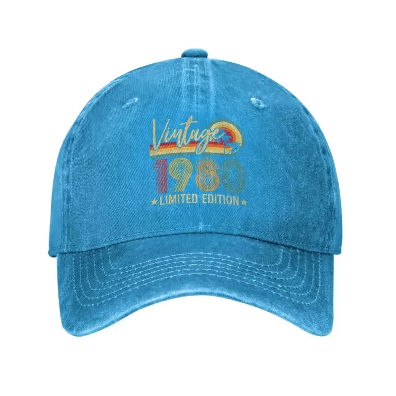 Personalized Cotton Vintage 1980 Limited Edition Birthday Gift Baseball Cap Men Women Adjustable Dad Hat Streetwear