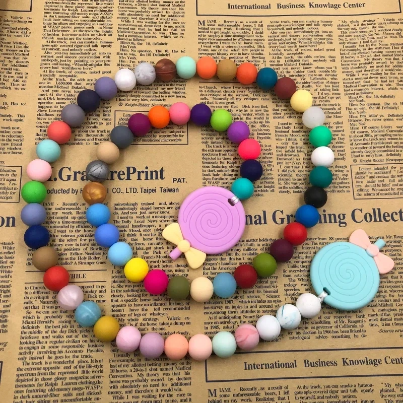 ABCPICK 100pc Silicone Beads 15mm Safe Food Grade Round DIY Pacifier Chain Bracelet Necklace Jewelry Making Handmade Accessories