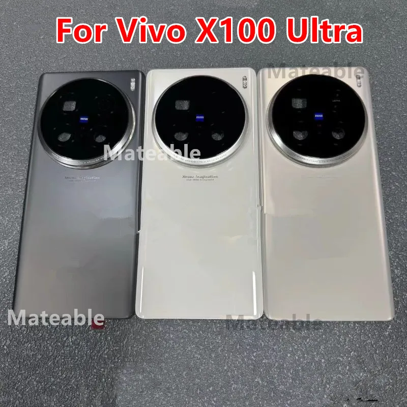 X100U X100Ultra Battery Back Cover For Vivo X100 Ultra Rear Housing Repair Replace Phone Door Case + Camera Lens V2366GA V2366HA