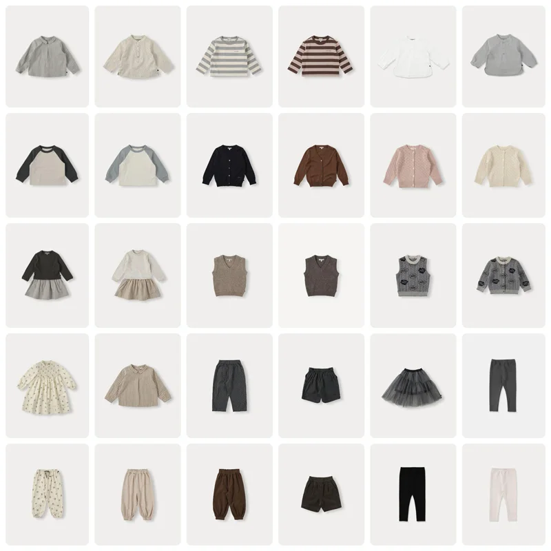 Pre-sale 2026 BEN Baby Girls Clothes NEW Autumn Baby Boys Shirts Kids Knitted Cardigan Print Shirts and Pants Girls Winter Dress