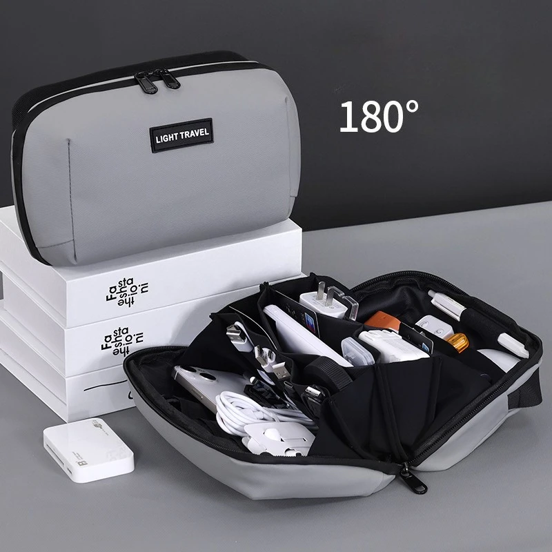 Digital Accessories Storage Bag Portable Waterproof Zipper Travel Carry Organizer Pouch for Cable Data Charger Headphone U Disk