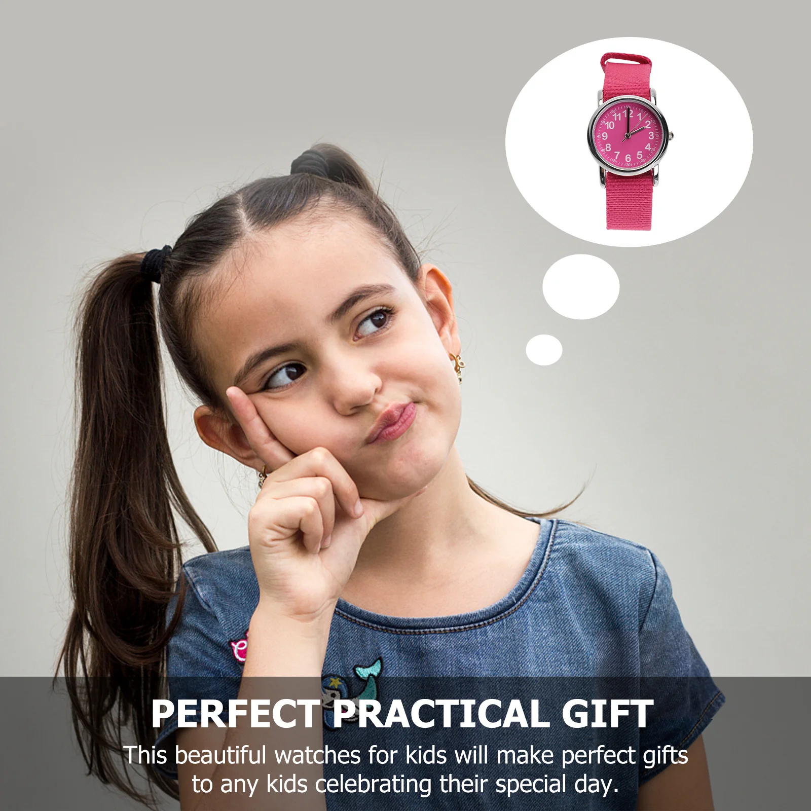 Durable Waterproof Watch Rosy Braided Band Creative Cartoon Design Precise Timekeeping Comfortable Strap Braided Watch