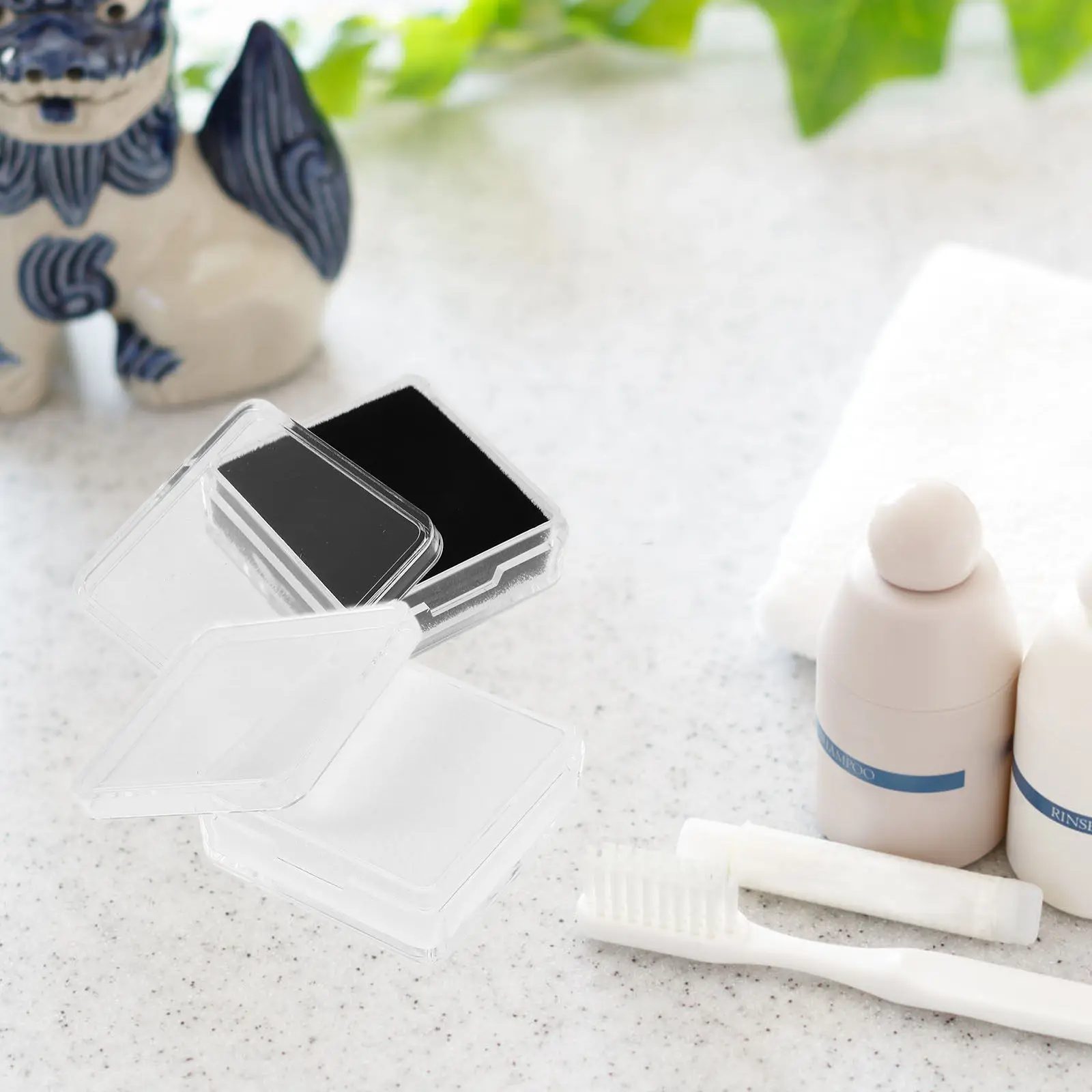

12Pcs Acrylic Jewelry Display Box Polished Window Protection Minimalist Design for Gemstone Diamond Ring Earring Showcase