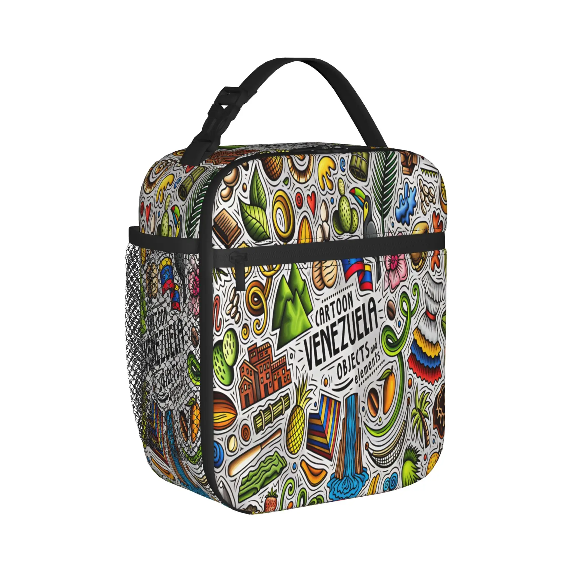 Venezuela Lunch Bag For Adult  Print Lunch Box Fashion Outdoor Picnic Cooler Bag Portable Insulated Oxford Tote Food Bags