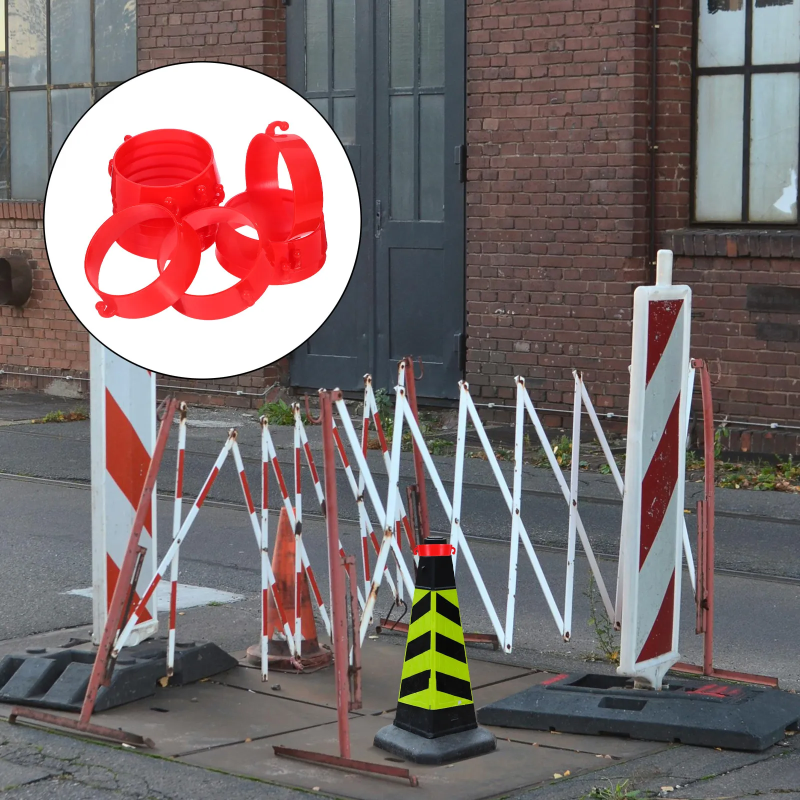 

Набор из 20 конусных соединителей для дорожных конусов, сверхпрочные аксессуары для обеспечения безопасности на парковках, проезжей части, строительных площадках и дорогах