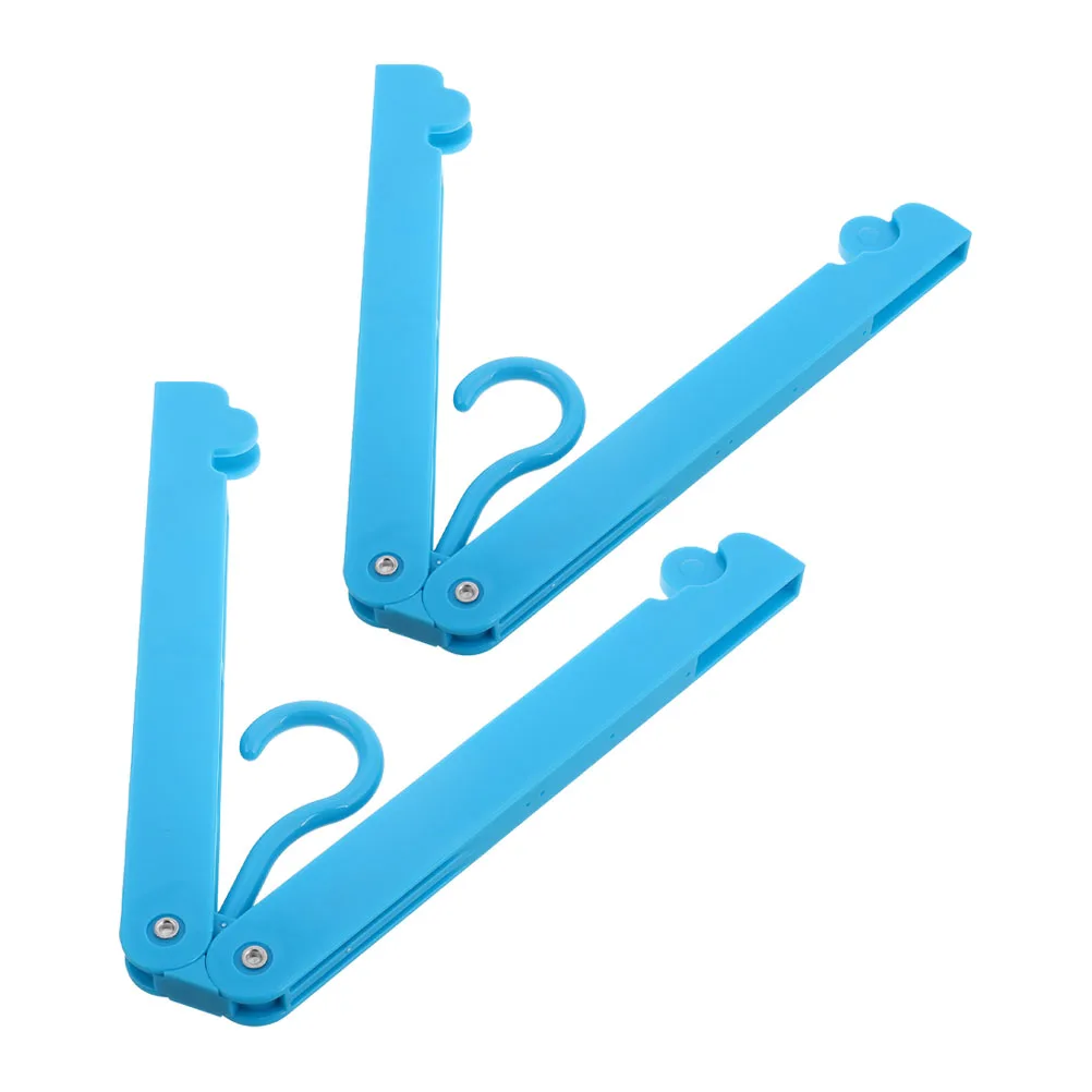 

2 Pcs RV Folding Clothes Rack Clothing Hangers Laundry Room Heavy Duty for Wet Multifunction Hotel Camping Plastic Travel