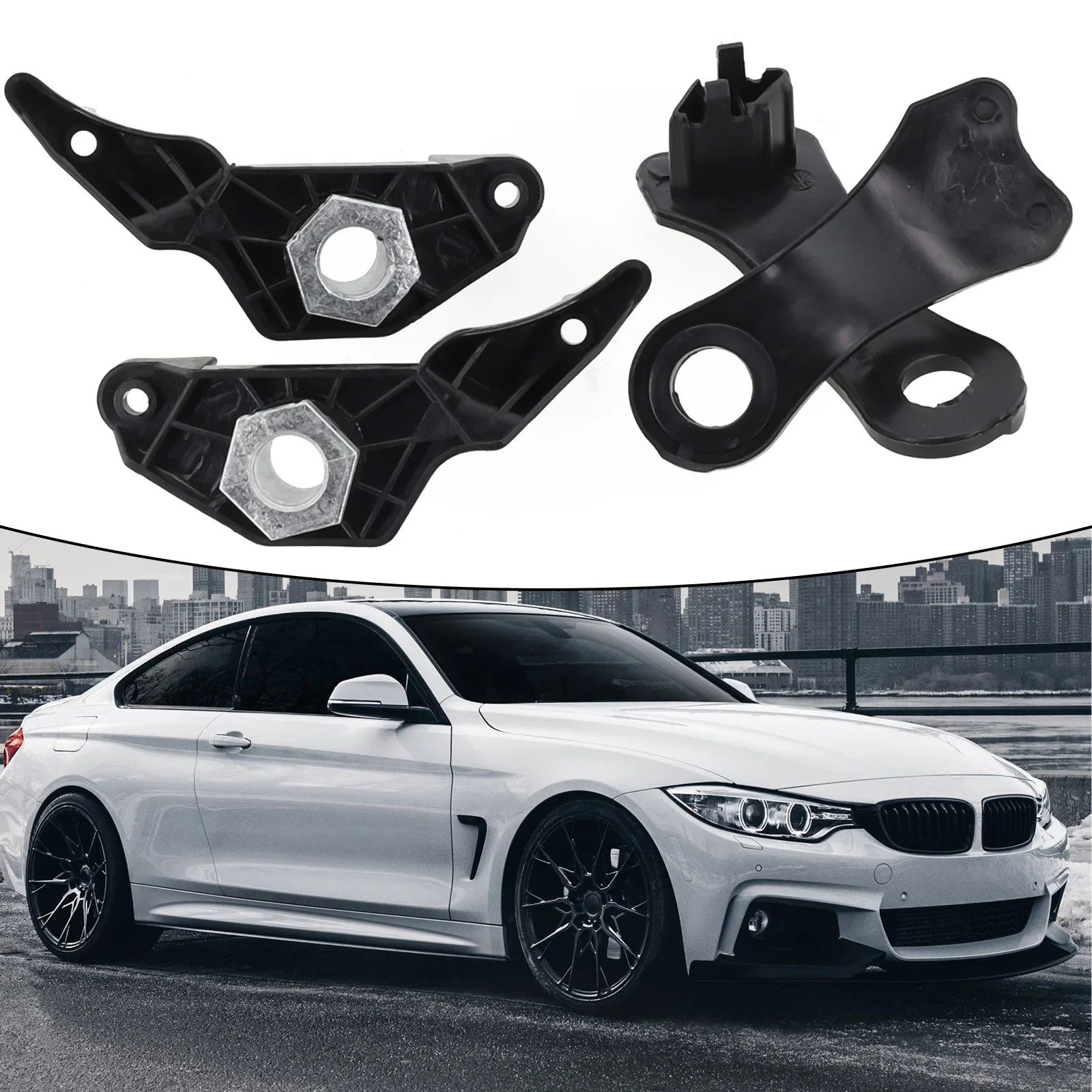 4pcs Front Headlight Repair Brackets For BMW E60 E61 525i 530i 540i 545i 550i Reliable Automotive Headlight Support Solutions