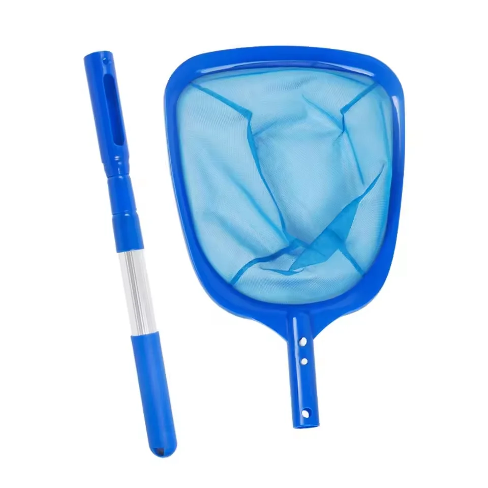 Pool Leaf Skimmer Net with 3 Section Telescopic Pole Fine Mesh Deepwater Net for Pool Pond Leaves Debris Cleaning