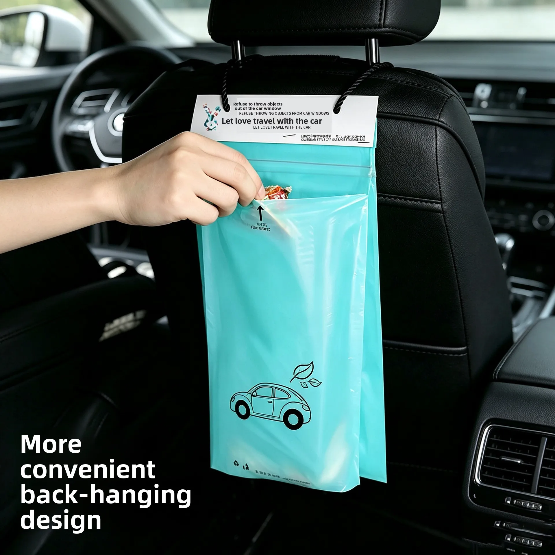 Car Garbage BagPaste TypeCute Car Vomiting BagCar Hanging OneTime Storage 200PCS