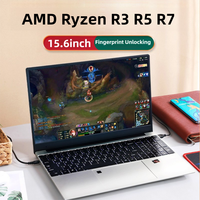 AMD Ryzen R5 R7 Laptop 15.6 Inch IPS Screen Gaming Laptops Portable notbook computer pc Windows11 Fingerprint cheap price deals