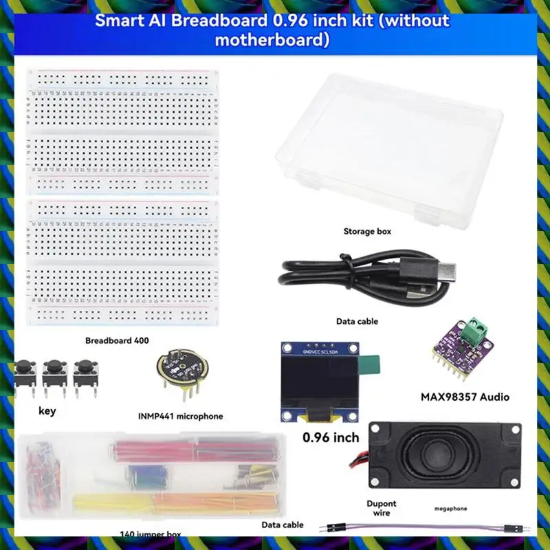 Макет робота для ежедневного голосового чата с искусственным интеллектом, комплект ЖК-дисплея 0,96 дюйма для робота с голосовым чатом AI, макетная плата ESP32-S3