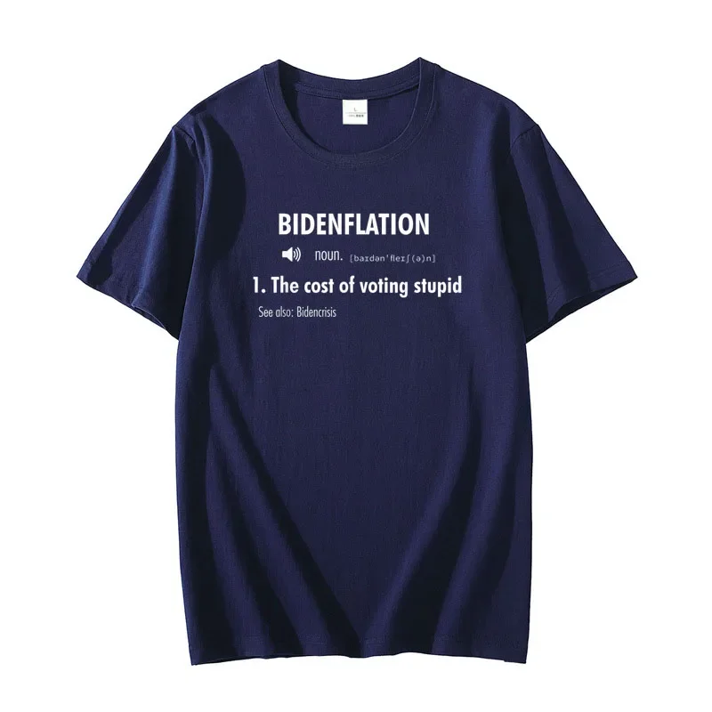 Funny Definition BidenFlation The Cost of Voting Stupid Anti Biden Political Joke Clothes Sarcasm Quote Letter Graphic Tee Tops