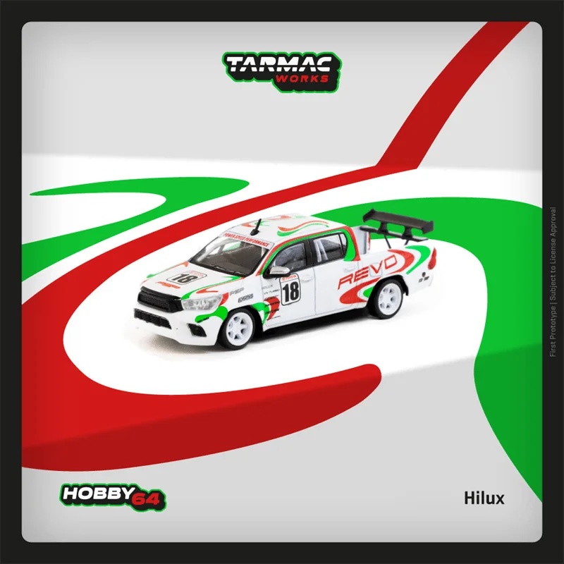 

Tarmac Works 1:64 Hilux/F355 Challenge/GTR LM/GT3 R 2023/348 Challenge, литая под давлением модель автомобиля, коллекция миниатюрных моделей