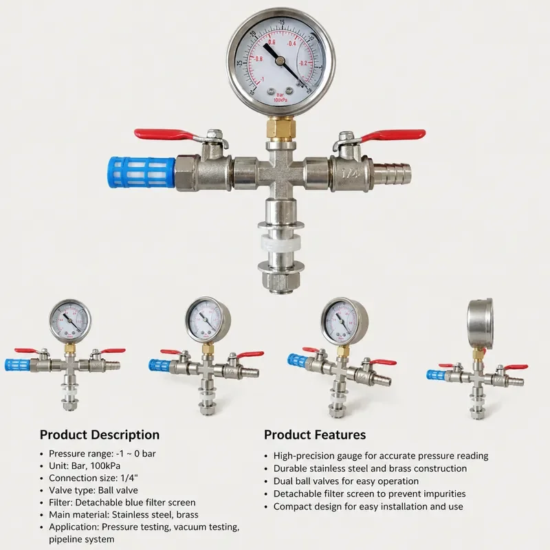 1L Vacuum Degassing Chamber Transparent Acrylic Desiccator with Gauge 100x140mm for Resin Epoxy Bubble Removal Casting Mold