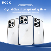 For iPhone 16 Pro Max ,16 Pro Case Rock Space PC+TPU Shockproof Hybrid Guard Pro High Transparent Back Cover For iPhone16