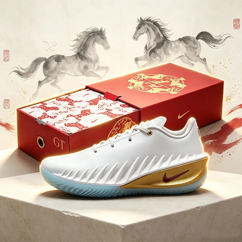 Nike G.T Cut 4 Cny Ep Original Sports Shoes Chinese Year of the Horse Model Trendy Fashion Men's Practical Basketball Shoes Ib6728-100