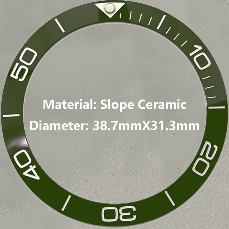 Mod 38.7mm SKX Ceramic Bezel Insert Ring Fits Slope Watch Case Slope Ceramic Bezel Insert Spare Parts for Men Diving Watches