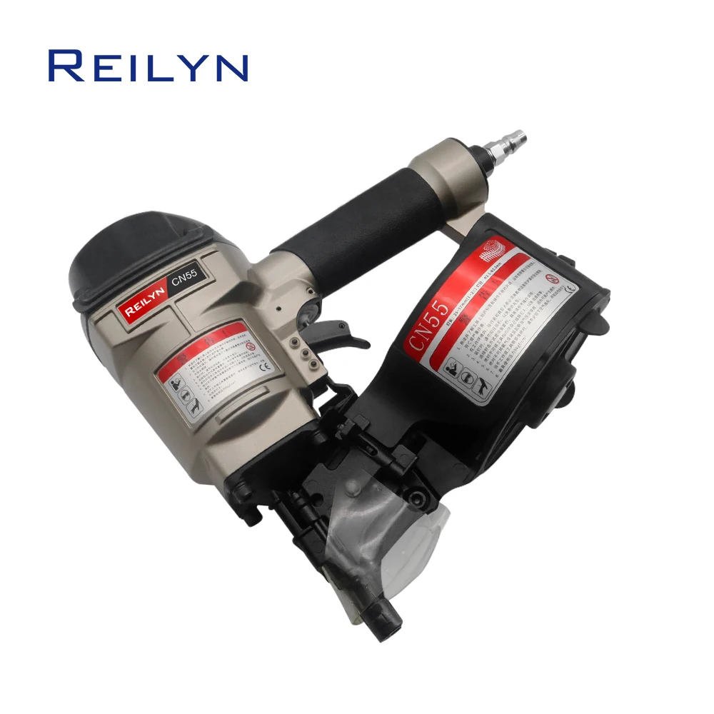 Reilyn CN55 Coil Nail Gun Pneumatic Nailer Pneumatic Tool for Quick Fastening of Wooden Pallets Wood Structures and Fences