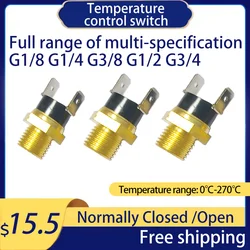1PCS KSD301 Normal Closed Open 10A 250V Temperature Switch American Screw Cap Threaded Mount G1/8 1/4 3/8 1/2 3/4 20-270C