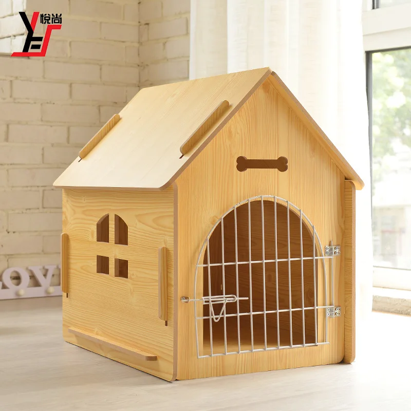 Detachable Wooden Cat House Dog House Pet with Window Dog House Outdoor Log Cabin Indoor and Outdoor High Quality Villa