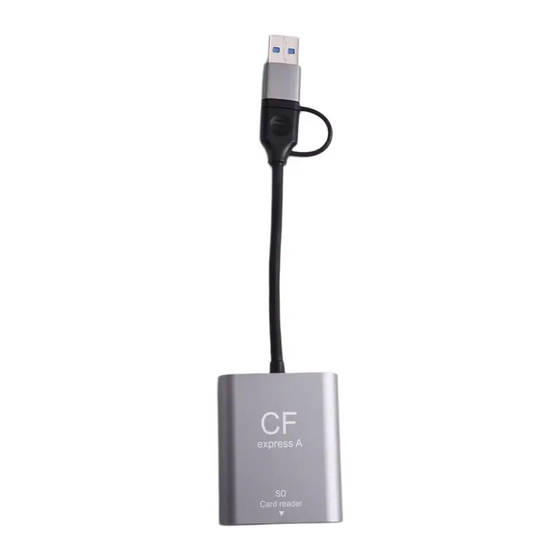 

For Cfexpress Type A Card Reader USB3.2 Gen2 10Gbps 2-In-1 USB C& USB A Cfe Card Reader For Cfexpress Type A With SD Slot