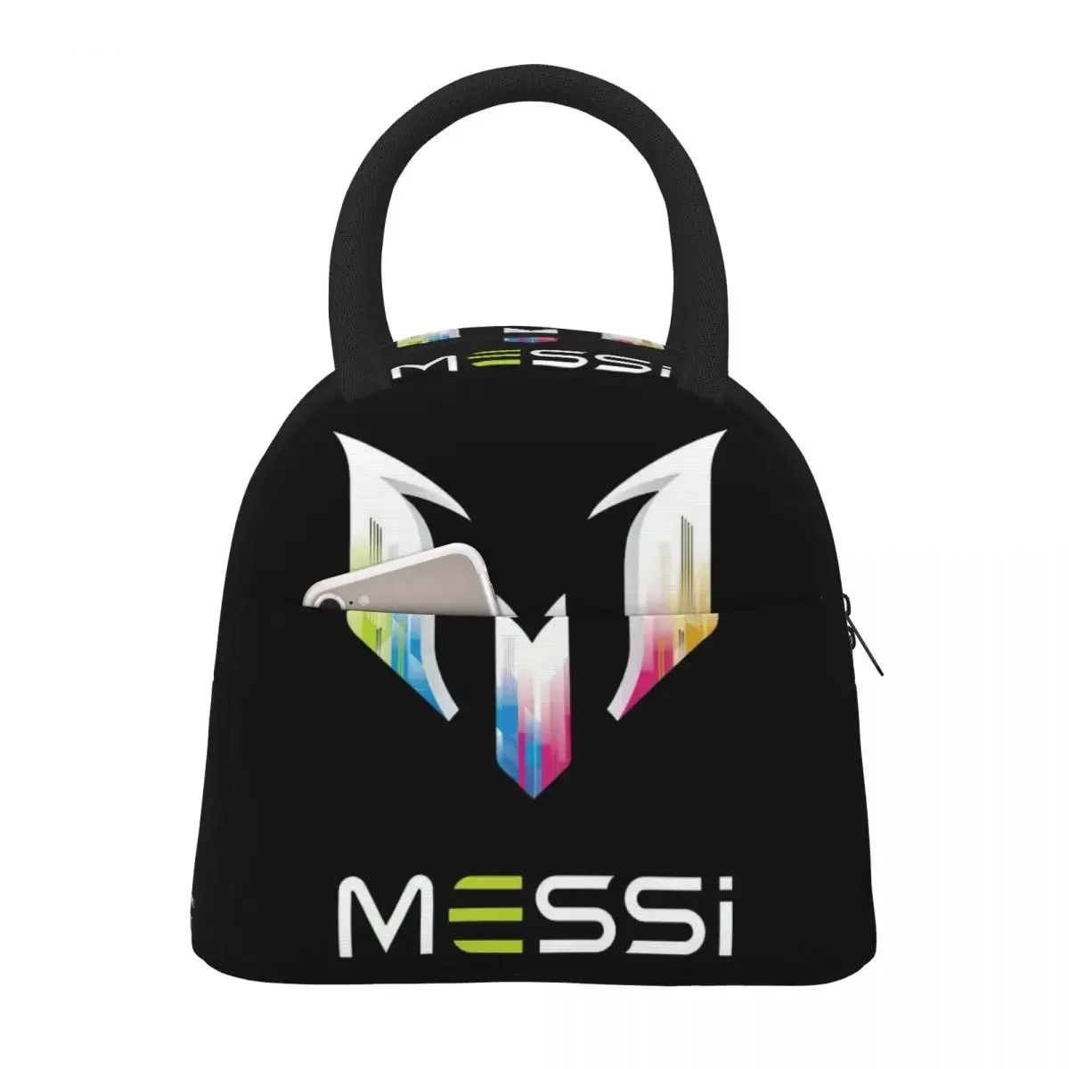 Messi-fiambrera aislada de alta capacidad CF Barcelona, fiambrera térmica, bolsa de Bento para la universidad al aire libre, 10 unidades