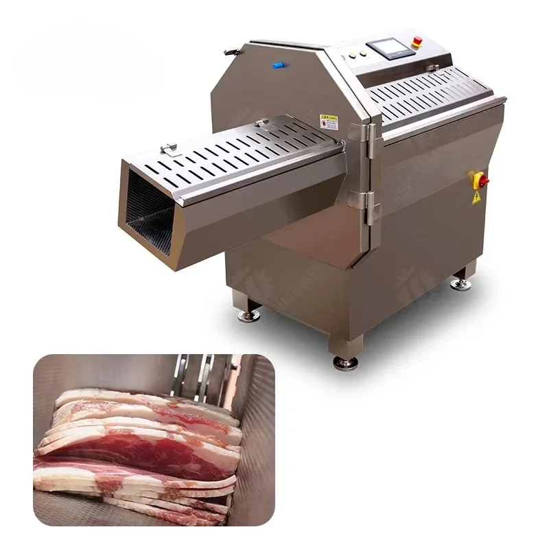 Automatic Beef Pork Meat Slicer Cutting Machine Industrial Chicken Breast Meat Cutter Frozen Meat Cutting Machine