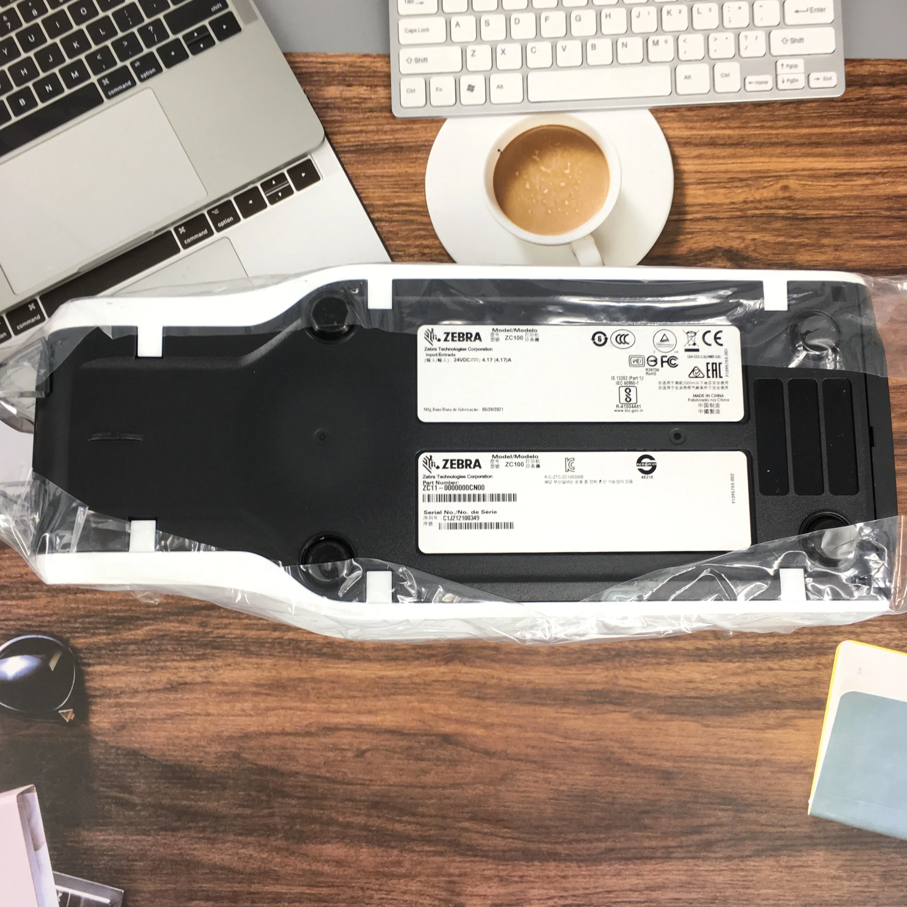 Zebra ZC100 Single-sided Card Printer 300DPI PVC ID Card Printer Direct Print Desktop Barcode Printer With USB Interface