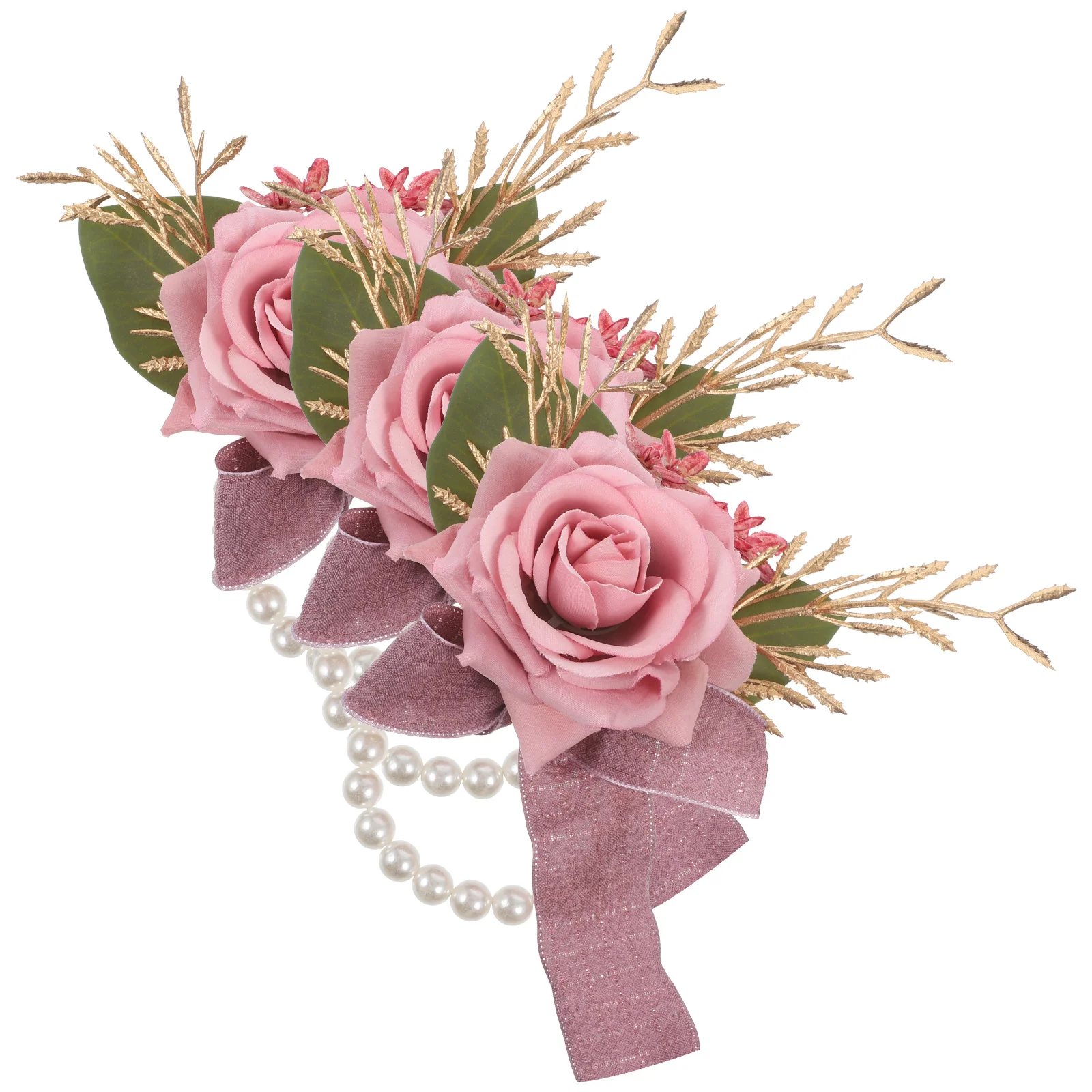 

Bridal Party Wrist Flower Artificial Bracelet The Flowers Wristband Corsage Girl Wedding Decor