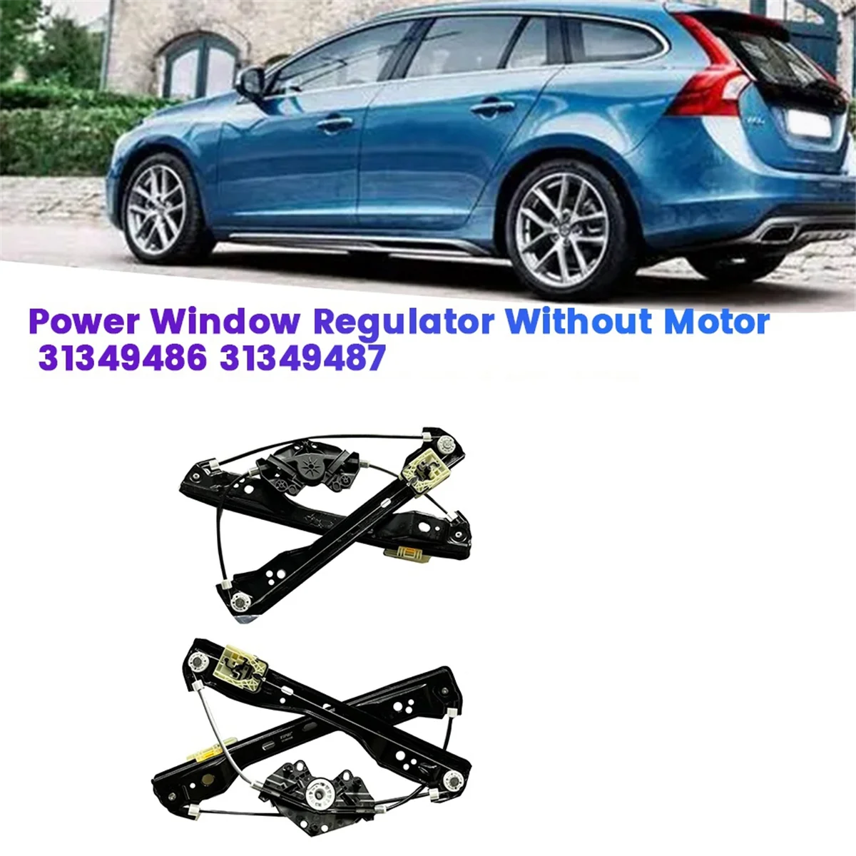 1Pair Front Door Window Regulator 31349486 31349487 for Volvo S60 V60 T5 T6 2011-2018 Power Window Regulator 314407859