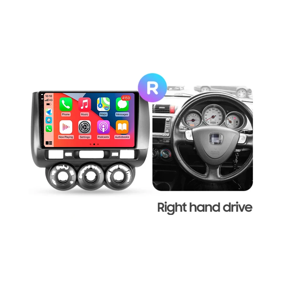 For Honda Fit GD 2001 - 2008 Jazz GD Right hand drive Car Radio Multimedia Video Player Navigation stereo GPS Android 16 360 Cam
