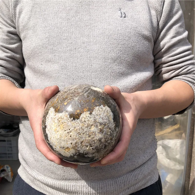 3.2kg wholesale natural crystal stone ball polished ocean jasper crystal sphere for decoration