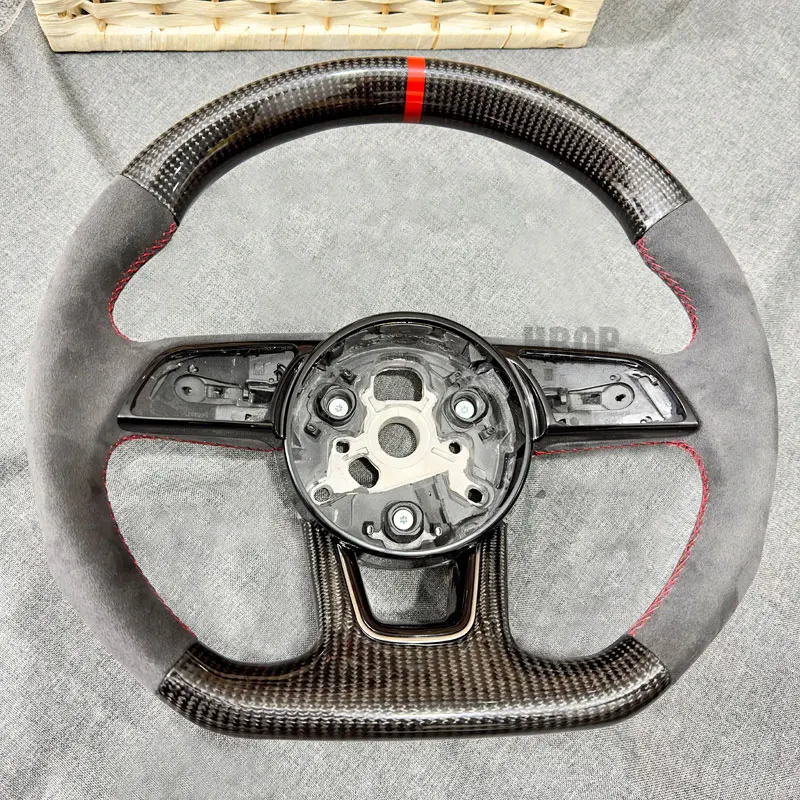 Real Carbon Fiber Steering Wheel for Audi B9 A3 A5 RS3 RS4 RS5 S3 S4 S5 2018 2019 2020 2021 2022 Custom Style