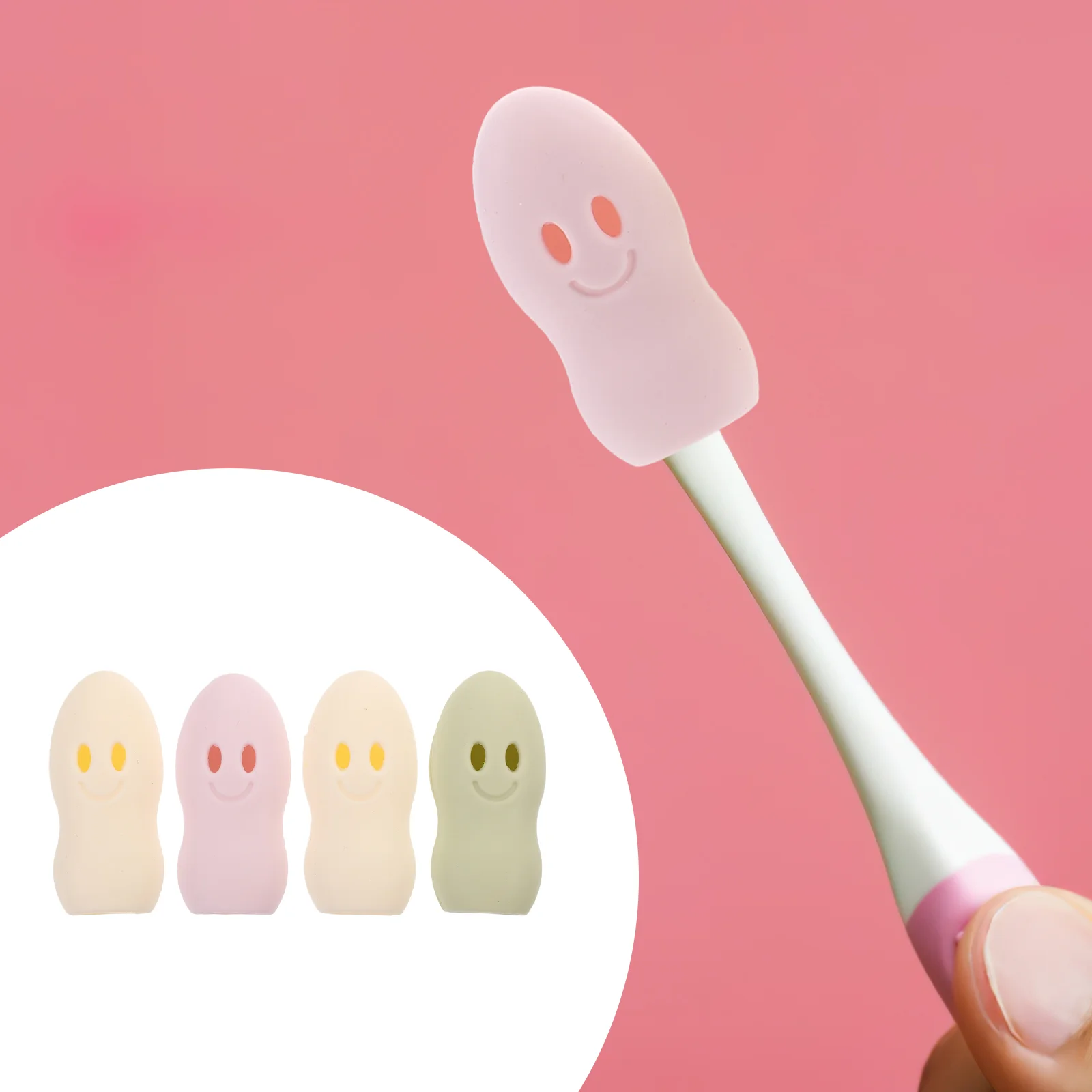 

Milisten Toothpaste Baseball Wrist Guard with Cute Cartoon Silicone Head Caps for Hygienic Travel (4-Pack)