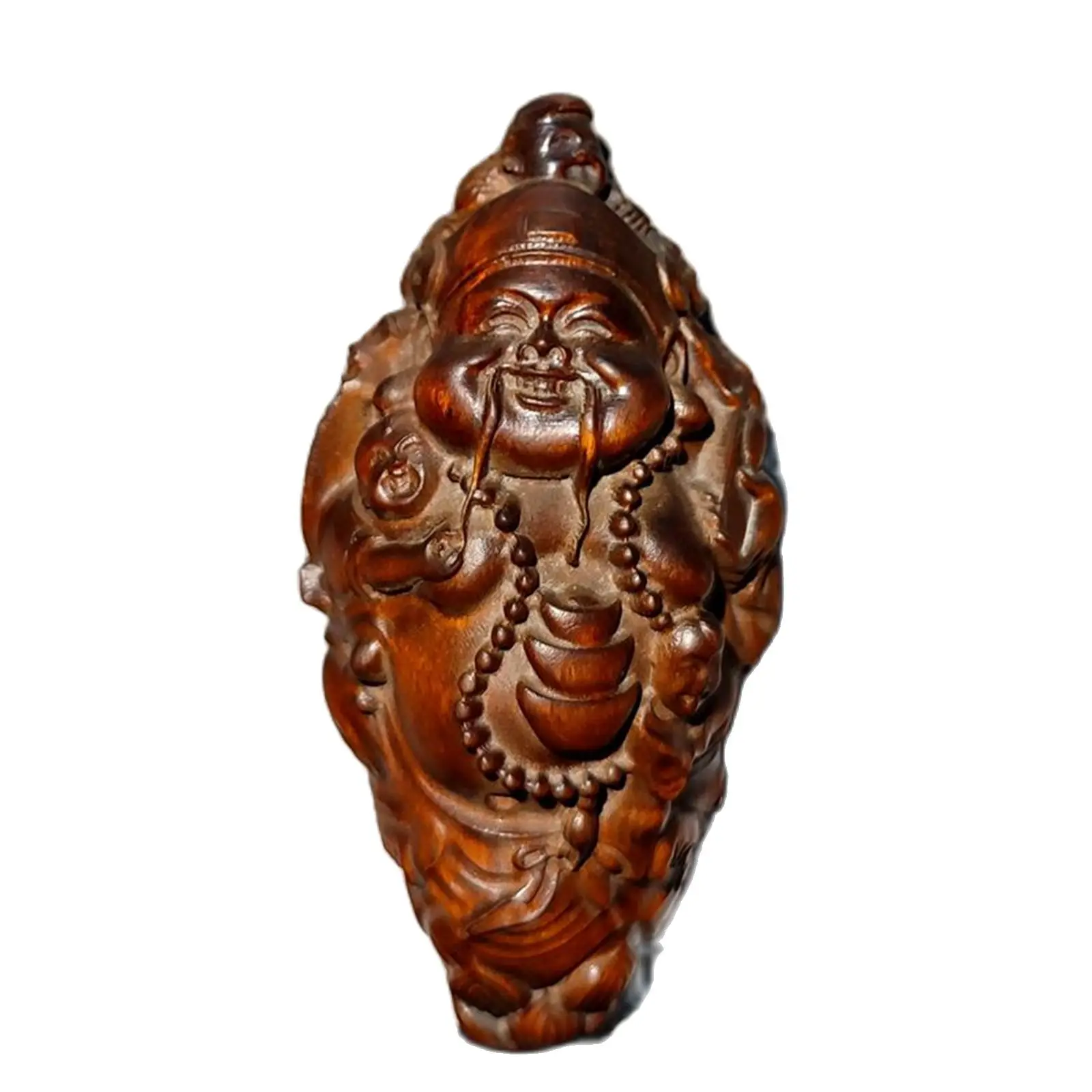 

wooden statue carvings home decor Boxwood devil sculpture Wood mini ghost carved