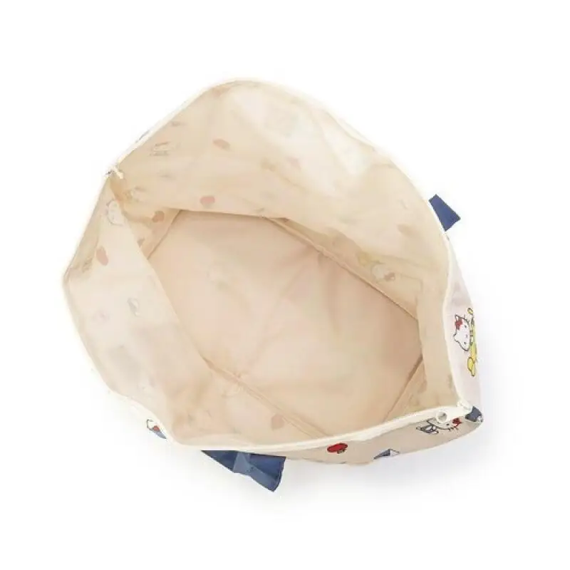 لطيف الكرتون Kawaii مرحبا كيتي سعة كبيرة المحمولة حقيبة تخزين قابلة للطي حقيبة تسوق حقيبة كتف في الهواء الطلق للخروج