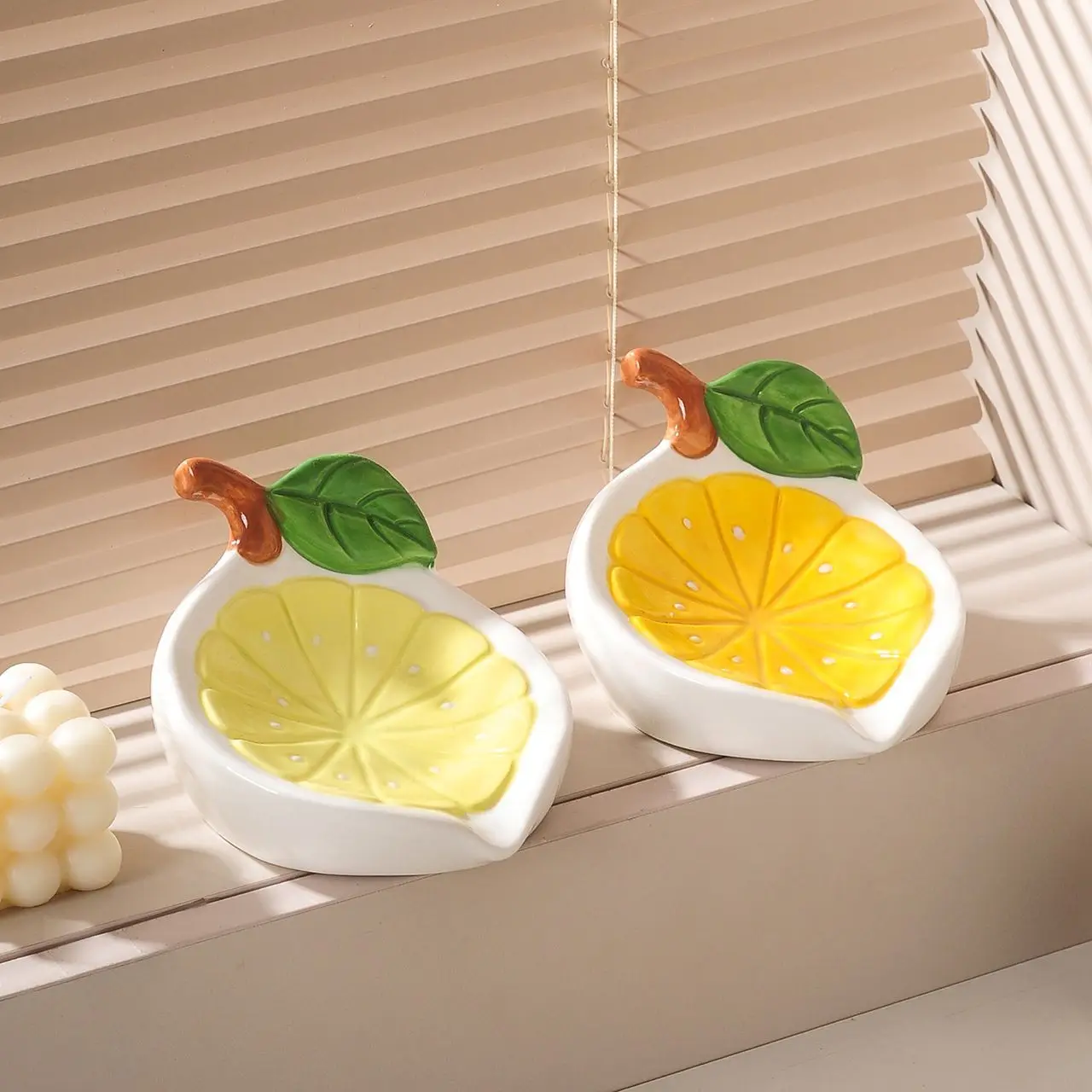 

Ceramic Lemon Drain Soap Box, Toilet Soap Box
