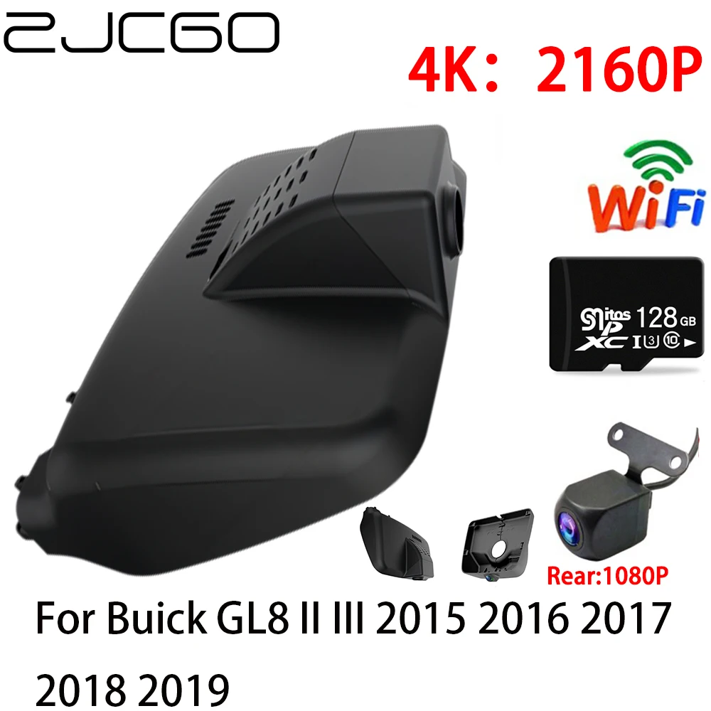 

ZJCGO 4K Car DVR Dash Cam Wifi Front Rear Camera 2 Lens 24h Monitor Parking for Buick GL8 II III 2015 2016 2017 2018 2019