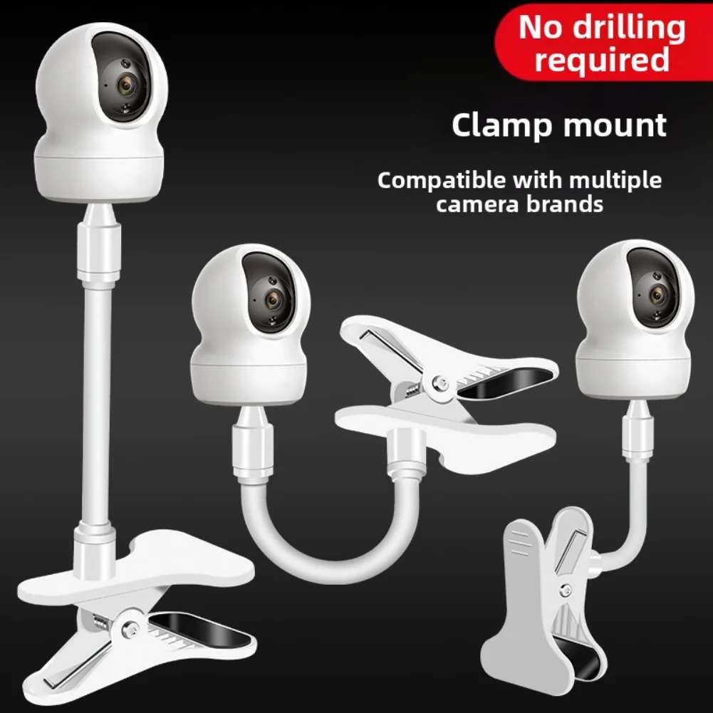 Flexible Camera Clamp Mount Baby Camera Holder Stand For TP-Link For Tapo C200/C210/C220/C201/C202/C211 Bendable Bracket Base