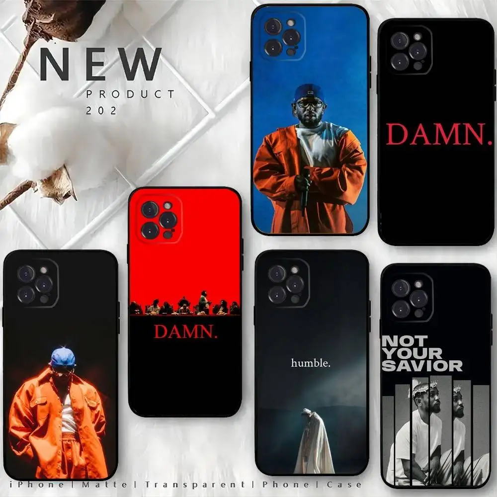 

Rapper Kendrick Lamar Phone Case For iPhone 16,15,14,13,12 Mini 11 Pro XR,X,XS,MAX 7,8 Plus Silicone Cover Soft Black