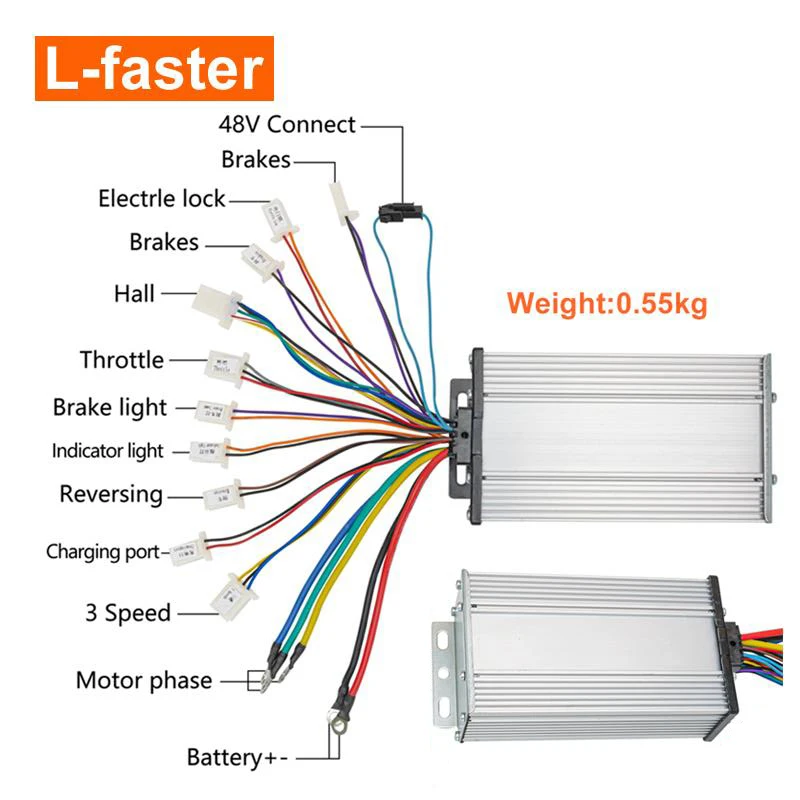 1000W 1800W 3000w Electric Bike Scooters Go-Karts Brushless Motor With Pedal Controller Conversion Kits